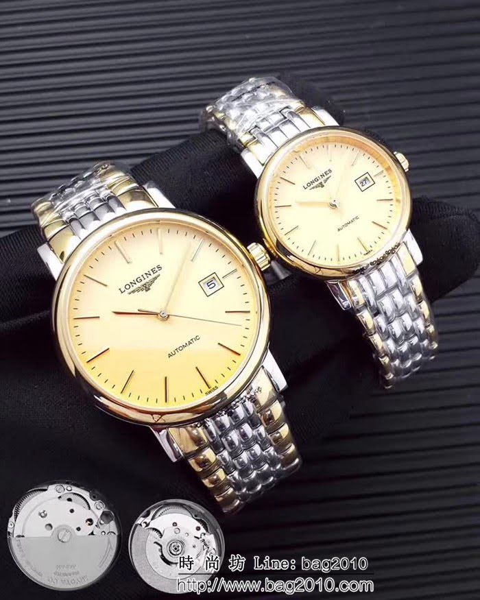 LONGINES浪琴 經典瑰麗 情侶機械對表 WSS1487